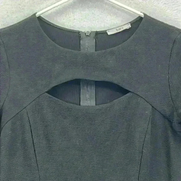 Bar III Women’s Dress Size M Black Fit & Flare with Front Cut-Out Minimalist - Picture 2 of 8